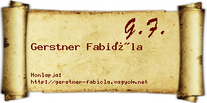 Gerstner Fabióla névjegykártya